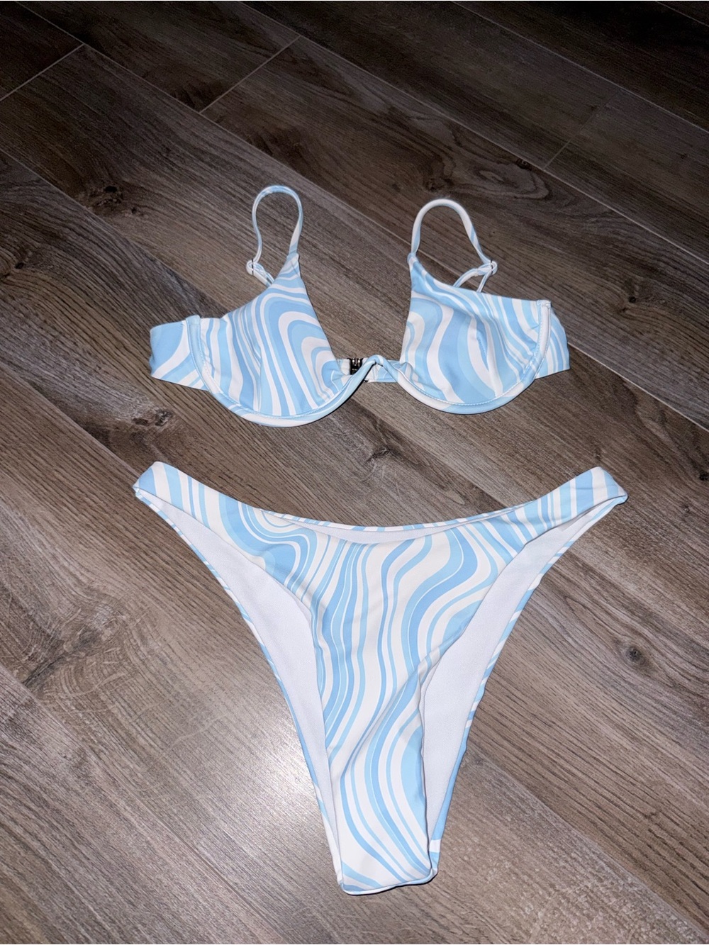 SHEIN Blue Marble Bikini Set